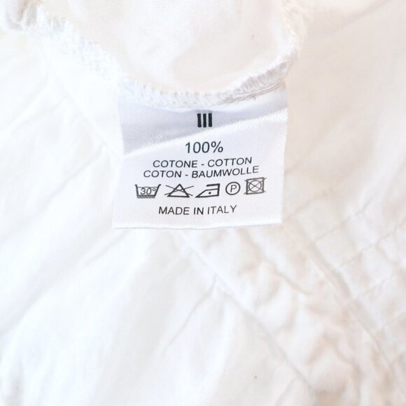 Forte Forte Italy White Cotton Button Front Camisole Boho Lace Trim Top III / L - Picture 4 of 6